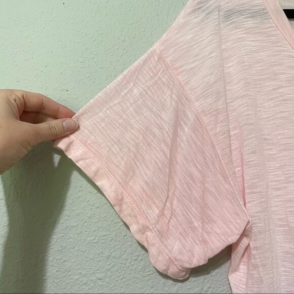 Blue Life Pink & Purple Ombré Pocket Tee Short Sleeve Knot Back Womens S Beachy - Picture 3 of 9